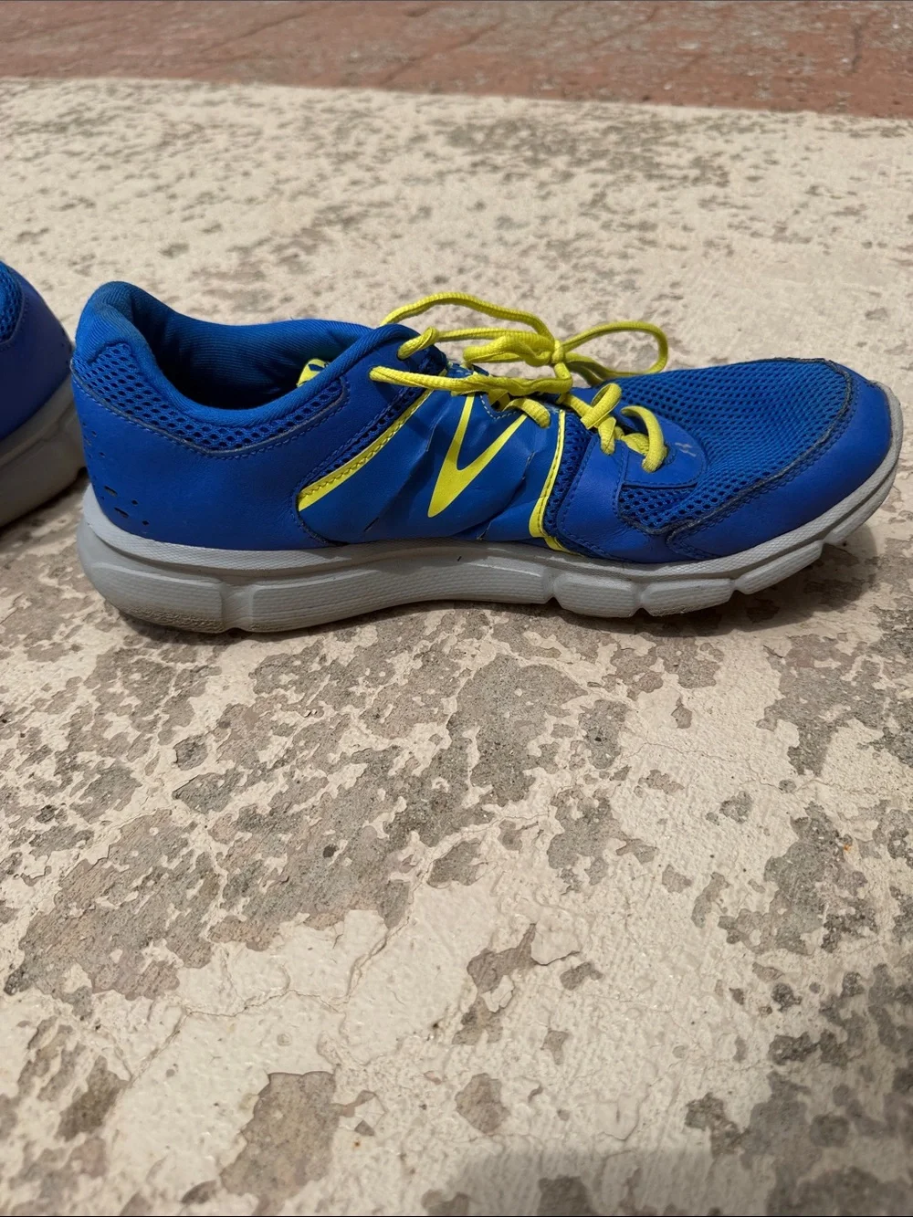 Under Armour Blue Athletic Sneakers with Yellow Laces